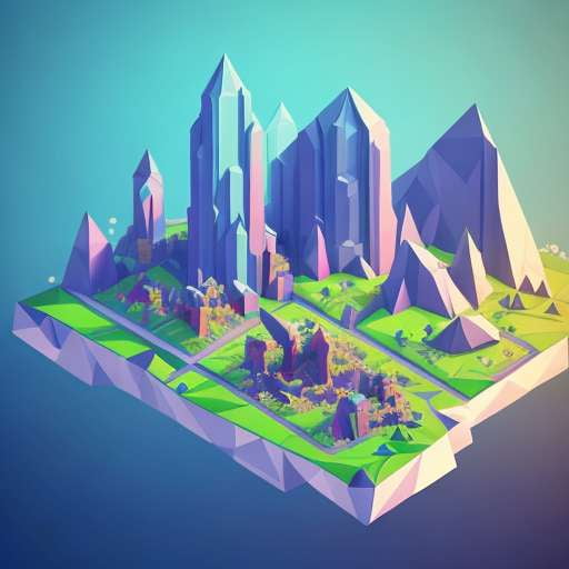 Low Poly Isometric Game Map | Customizable Midjourney Prompt - Socialdraft