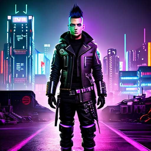 "Neon Cyberpunk: Custom Sci-Fi Outfit Midjourney Prompt" - Socialdraft