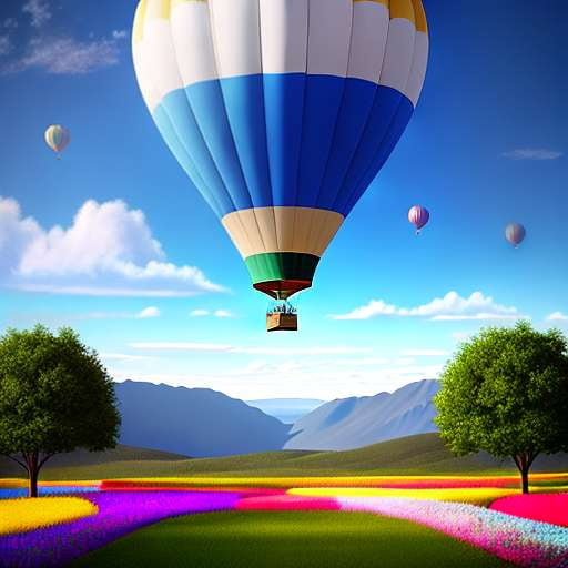 Dreamlike Balloon Landscape Midjourney Prompt - Socialdraft