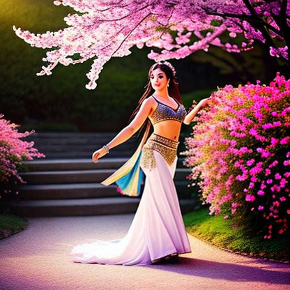 Cherry Blossom Belly Dance Midjourney Prompt - Beautiful Text-to-Image Creation - Socialdraft