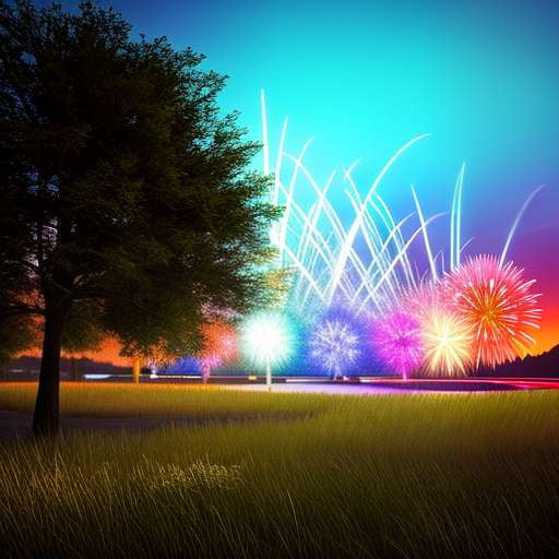 "Starry Night Firework" Midjourney Prompt - Socialdraft