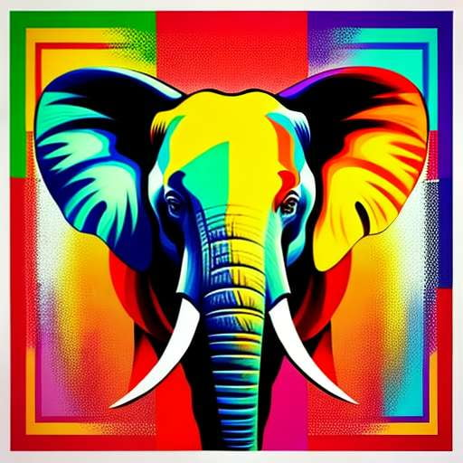 Colorful Circus Elephant Midjourney Prompt - Socialdraft