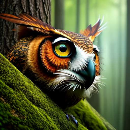 "Whimsical Owl and Turtle Midjourney Prompt - Create Your Own Unique Art!" - Socialdraft
