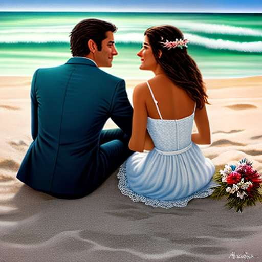 Booker & Elizabeth Beach Honeymoon Midjourney Prompt - Socialdraft