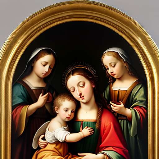 Midjourney Prompt: The Virgin and Child with St John and Angel - Renaissance Art Style - Socialdraft