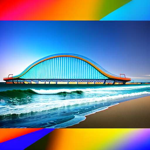Oceanfront Roller Coaster Midjourney Image Prompt | Customizable and Unique Text-to-Image Art - Socialdraft