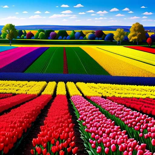 Tulip Garden Midjourney Prompt - Recreate Your Own Beautiful Floral Artwork - Socialdraft