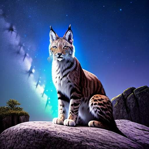 "Custom Celestial Lynx Art Midjourney Prompt" - Socialdraft