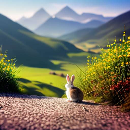 Wildlife Mountain Bunny Midjourney Prompt - Customizable Text-to-Image Creation - Socialdraft