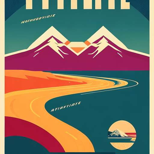 Customizable Retro Landscape Posters with Vibrant Colors - Midjourney Prompts - Socialdraft