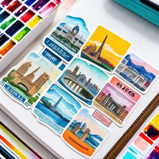 Customizable Midjourney Travel Stickers for Adventurers - Socialdraft