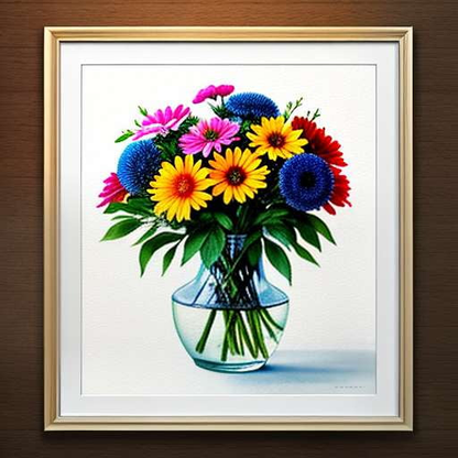 Flower Bouquet Midjourney Illustration: Customizable Floral Art Generation - Socialdraft