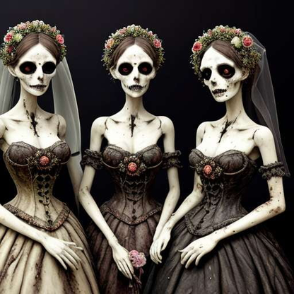 Midjourney Zombie Brides Customizable Prompt Collection for Unique Halloween Costumes - Socialdraft