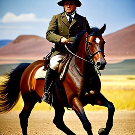Pony Express Rider Portrait Midjourney Prompt for Custom Art Creation - Socialdraft