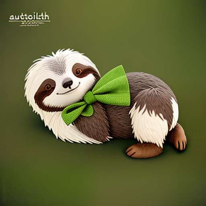 "Sloth with Bowtie" Midjourney Prompt - Customizable Animal Art Prompt for Painting and Design - Socialdraft