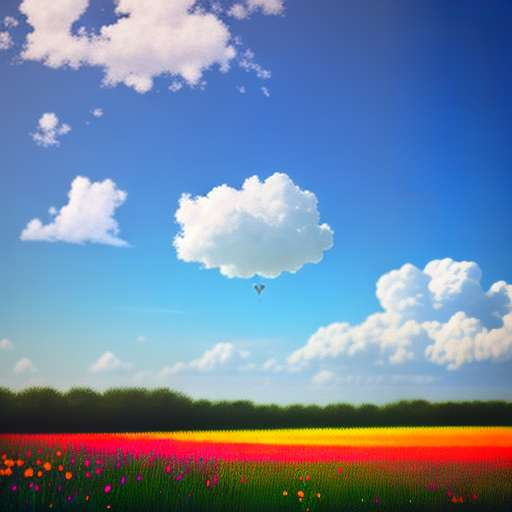 Dreamy Clouds and Blue Sky Midjourney Prompt - Customizable Still Life Art Creation - Socialdraft