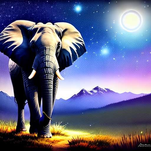 Elephant And Stars Midjourney Prompt - Create Your Own Custom Elephant Art - Socialdraft