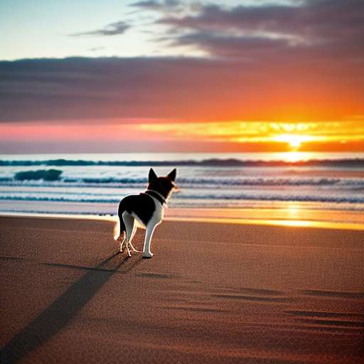 Beachy Canine Stroll Midjourney Prompt - Socialdraft