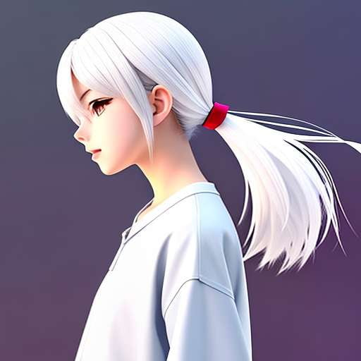 Anime White-Haired Girl Midjourney Prompt - Socialdraft
