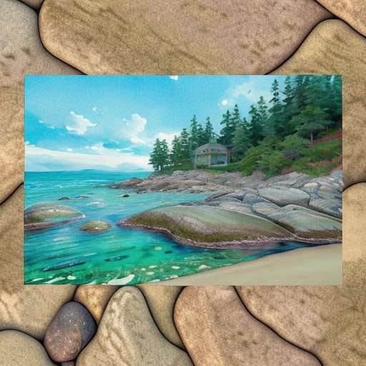 Midjourney Prompts: Pebble Beaches - Unique Customizable Art Prompts for Text-to-Image Recreation - Socialdraft