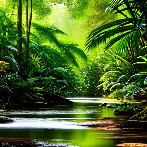 Rainforest Lake Custom Midjourney Prompt - Create Your Own Stunning Ecosystem Image! - Socialdraft