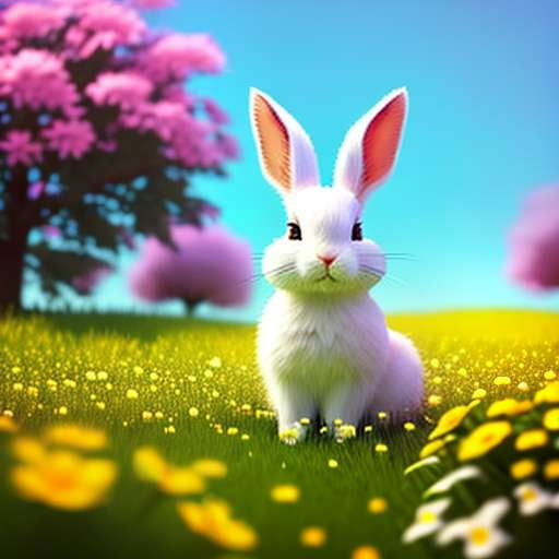 Midjourney Bunny on a Spring Day: Customizable Prompt - Socialdraft