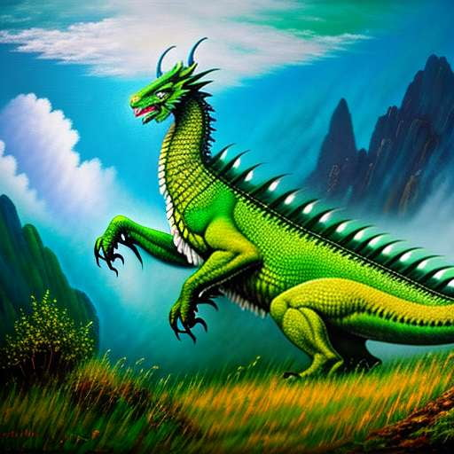 Green Dragon Midjourney Prompt - a Personalized Text-to-Image Experience - Socialdraft