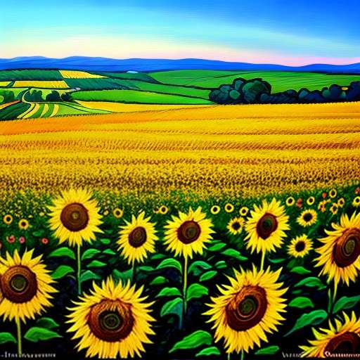 "Sunflowers in Bloom" Midjourney Prompt - Socialdraft