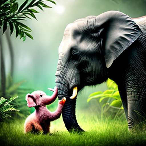 Adorable Elephant Midjourney Nursery Art Print for Custom Creations - Socialdraft