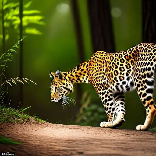 Leopard Stalking Midjourney Prompt for Unique Custom Art Creation - Socialdraft