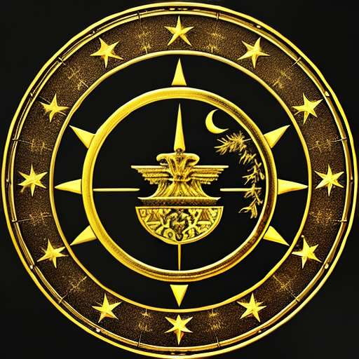 Zodiac Coat of Arms Emblem - Midjourney Logo Design Prompt - Socialdraft