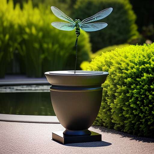 Dragonfly Solar Urn Midjourney Prompt for a Stunning Outdoor Fountain Sculpture - Socialdraft