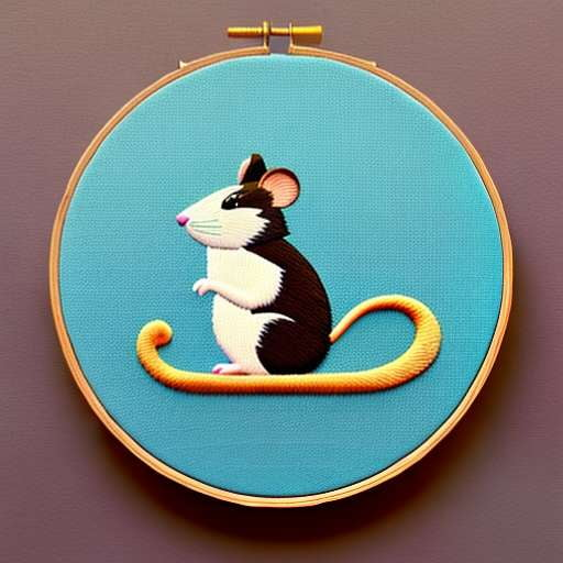 Rodent Hoop Embroidery Midjourney Prompt - Create Your Own Custom Stitched Critter - Socialdraft