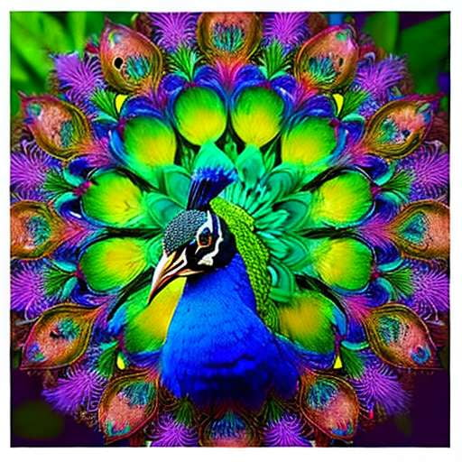 Botanical Peacock Mandala - Midjourney Prompt for Stunning Artwork - Socialdraft