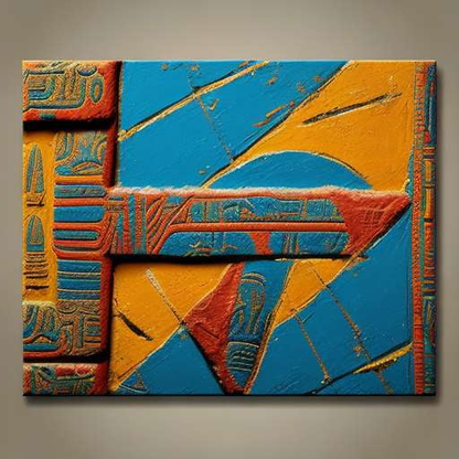 "Vibrant Hieroglyphs" Midjourney Prompts for Custom Artwork and Designs - Socialdraft