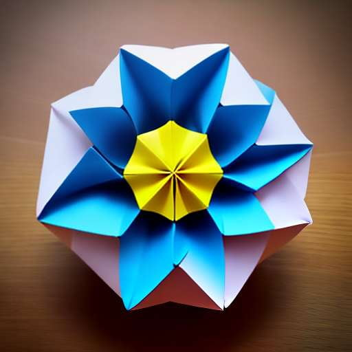 Star Kusudama Origami Midjourney Prompt - Unique Customizable Paper Folding Design - Socialdraft