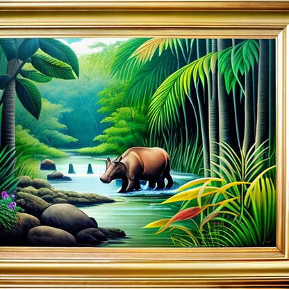 Hippopotamus Watercolor Midjourney Prompt - Socialdraft