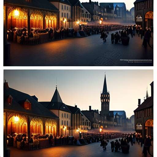 "Medieval Cityscape" Midjourney Prompt - Generate Your Own Custom Image - Socialdraft