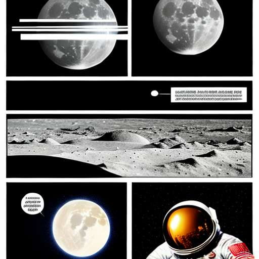 Moon Landing Comic Strip Prompt - Midjourney Art Style - Socialdraft
