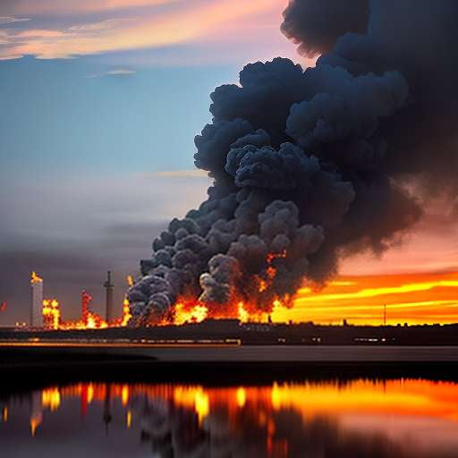 Refinery Explosion Midjourney Image Prompt for Creative DIY Projects - Socialdraft