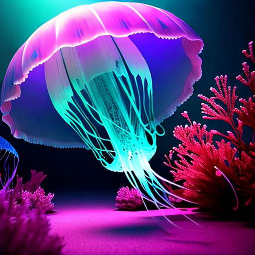 Glowing Jellyfish Midjourney Prompt - Text-to-Image Art Creation - Socialdraft