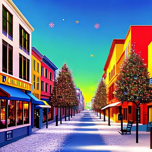 Christmas Cityscape Image Prompt - Create Your Own Custom Holiday Art - Socialdraft