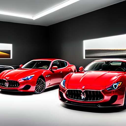 Maserati Car Showroom Portrait Prompt - Midjourney-generated Image - Socialdraft