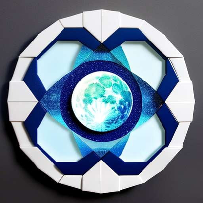 Arctic Moon Mosaic Mirror Midjourney Prompt for Creative DIY Home Decor - Socialdraft