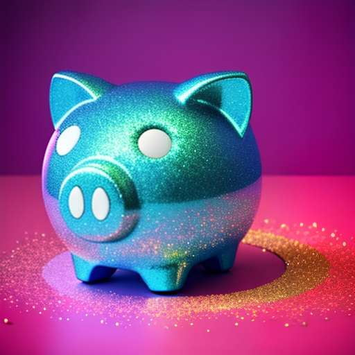 "Sparkle Savings"- Custom Glitter Piggy Bank Creation Midjourney Prompt - Socialdraft