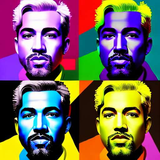 Kanye West Pop Art Midjourney Masterpiece Prompt - Socialdraft