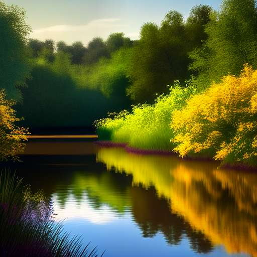 River Landscape Midjourney Image Generator - Create Your Own Stunning Scene! - Socialdraft