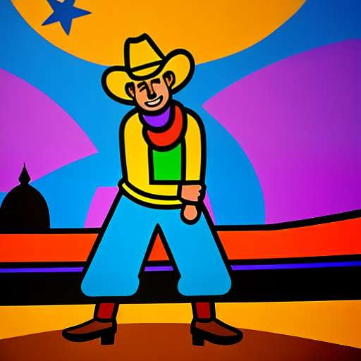 Midjourney Cowboy Dancing Prompt - Customizable Country Western Art - Socialdraft
