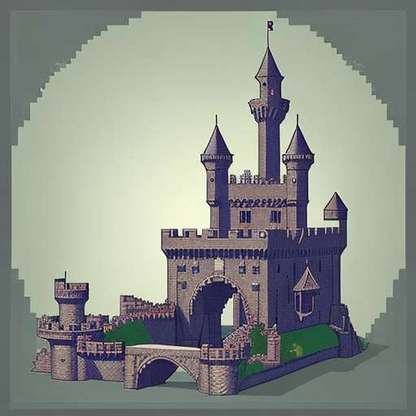 Pixel Art Medieval Kingdom Midjourney Prompt - Socialdraft