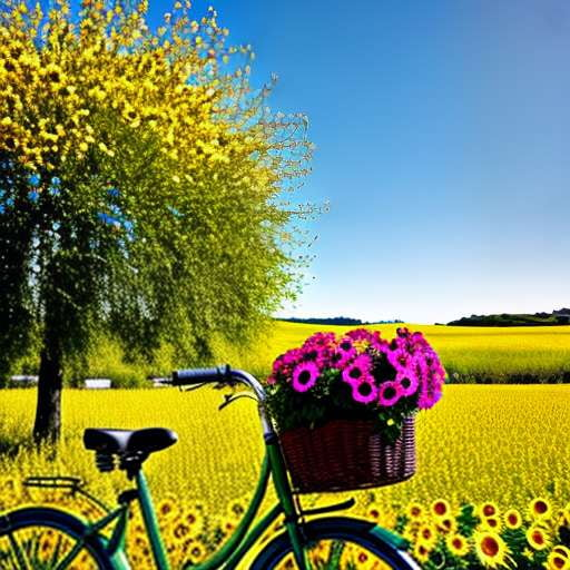 Vintage Bike and Sunflower Midjourney Prompt: Customizable Text-to-Image Art Creation - Socialdraft